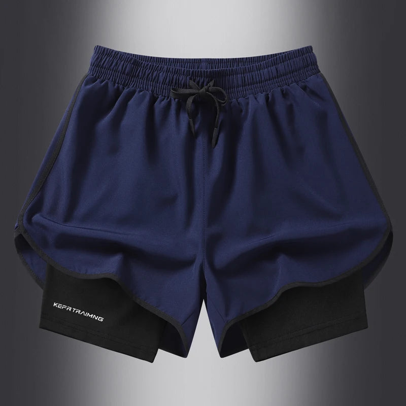 Quick-Dry Two-Piece Sports Shorts