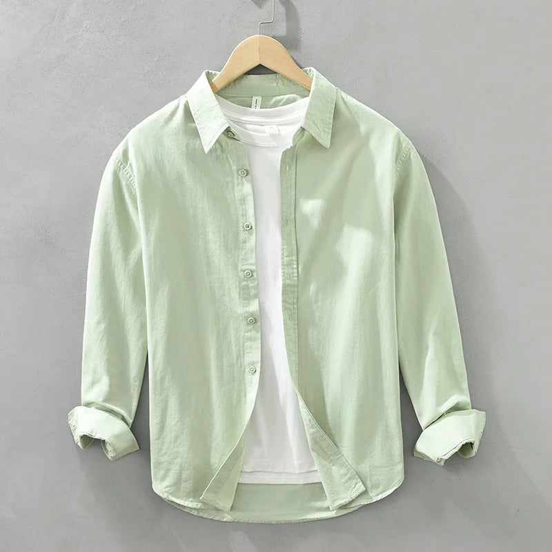 Men's Long-Sleeved Casual Shirt,