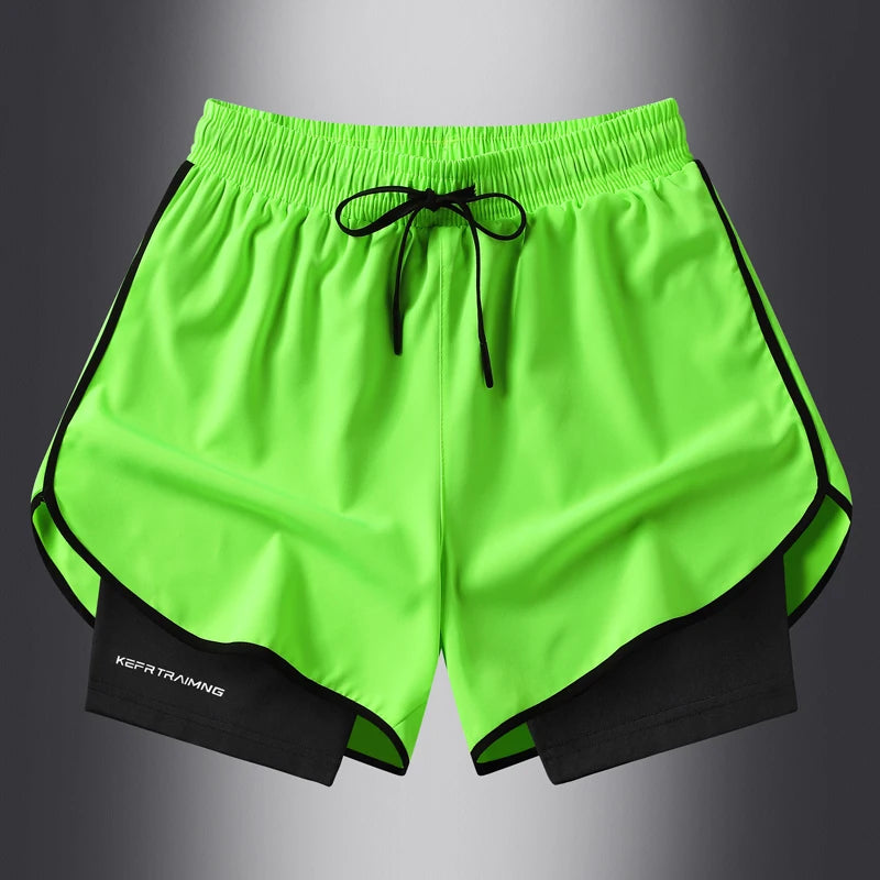 Quick-Dry Two-Piece Sports Shorts