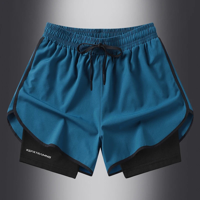 Quick-Dry Two-Piece Sports Shorts