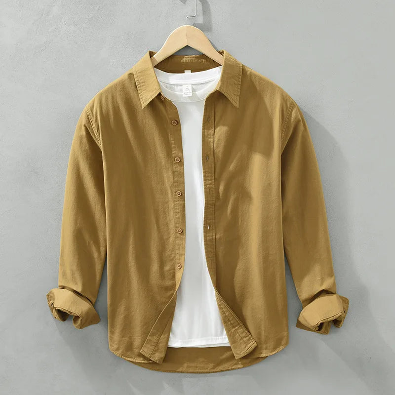 Men's Long-Sleeved Casual Shirt,