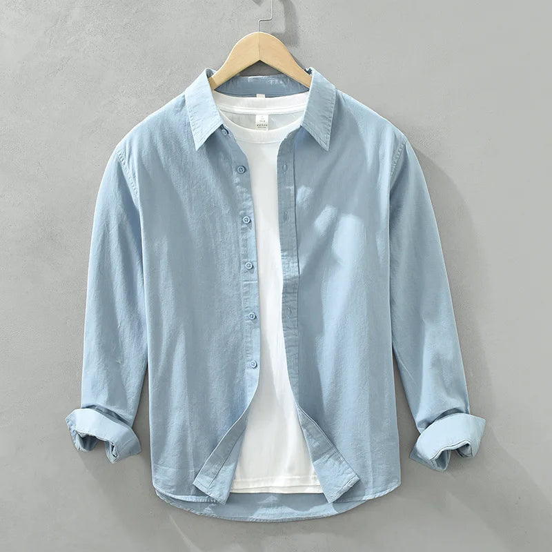 Men's Long-Sleeved Casual Shirt,