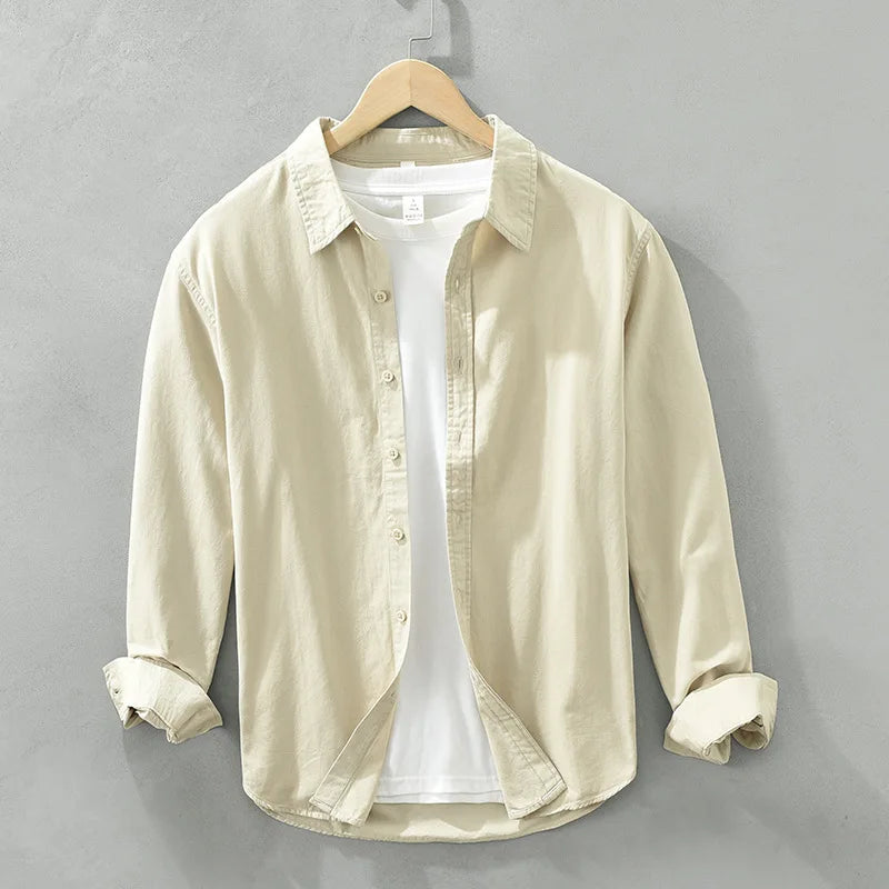 Men's Long-Sleeved Casual Shirt,