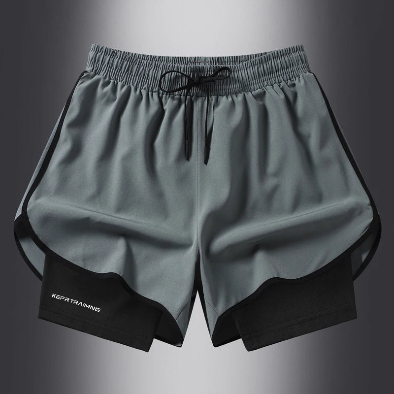 Quick-Dry Two-Piece Sports Shorts