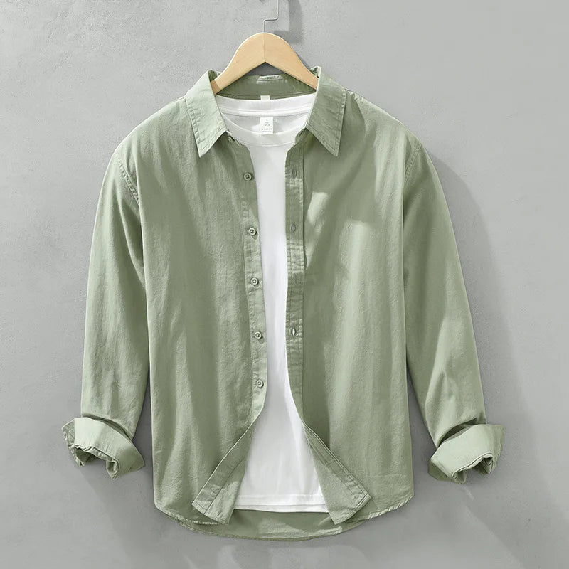 Men's Long-Sleeved Casual Shirt,