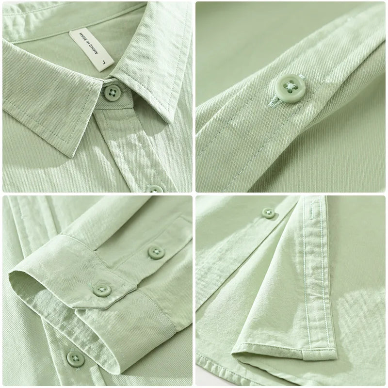 Men's Long-Sleeved Casual Shirt,