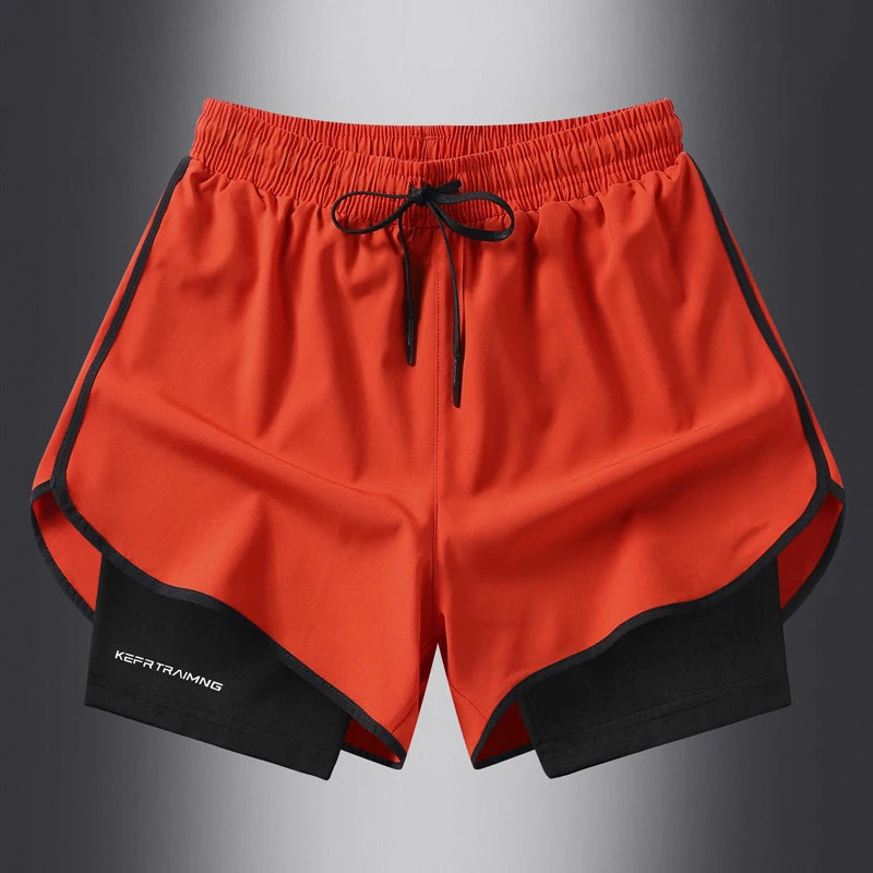 Quick-Dry Two-Piece Sports Shorts