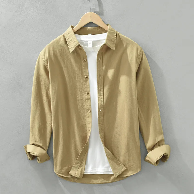 Men's Long-Sleeved Casual Shirt,