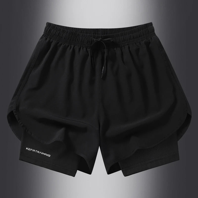 Quick-Dry Two-Piece Sports Shorts