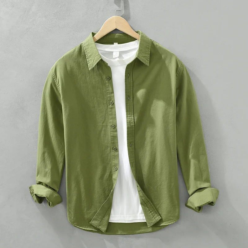 Men's Long-Sleeved Casual Shirt,