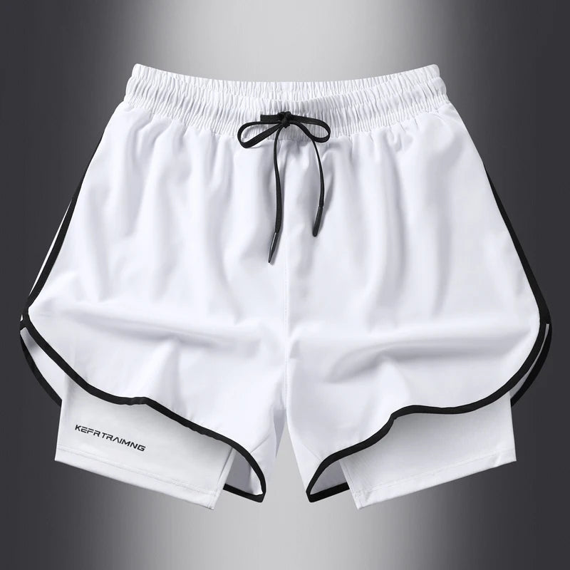 Quick-Dry Two-Piece Sports Shorts