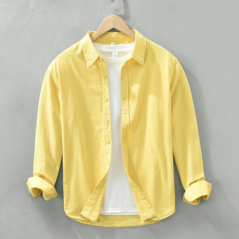 Men's Long-Sleeved Casual Shirt,