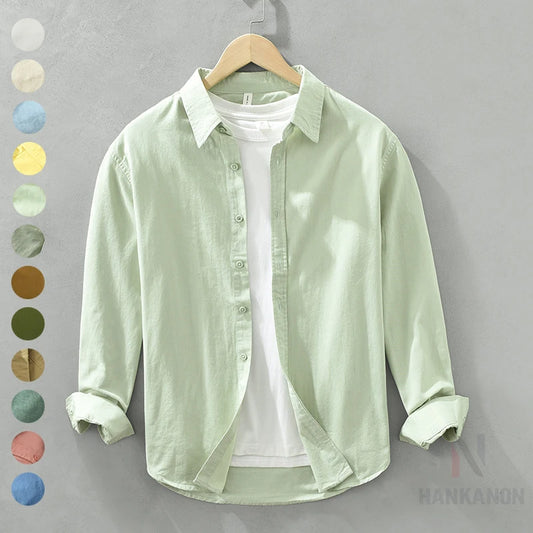 Men's Long-Sleeved Casual Shirt,
